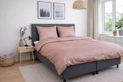 Bambus dobbelt sengetøj 200x220 cm - 100% bambus - Rosa