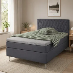 Bambus lagen - Kuvertlagen 180x200x8 cm - Lys grå - 100% bambus - Lagen til topmadras