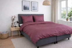 Bambus pudebetræk 60x63 cm - 100% bambus - Bordeaux satinvævet