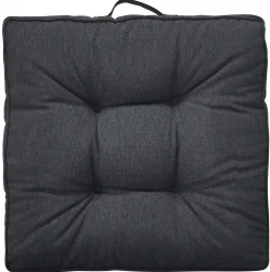 Futon hynde til havestol - 7 cm blød hynde - Antracit grå havehynde til udendørs brug - Måler 50x50 cm - Nordstrand Home stolehynde