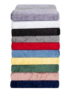 Gul velour dug - 15 meter dug - Nervøs velour - Blødt velour stof til borddug - Pakker med 3 meter