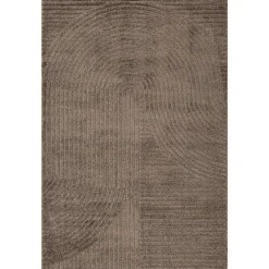 Gulvtæppe - 140x200 cm - Vævet - Brun med mønster - Elio - Nordstrand Home