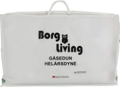 Helårsdyne med gåsedun - Dyne og pudesæt - 140x200 cm + pude 60x63 cm - Borg Living gåsedunsdyne