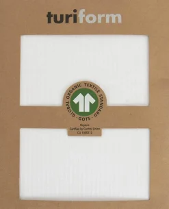 Junior sengetøj 100x140 cm - 100% økologisk bomuldssatin - Hvide jacquardvævet striber