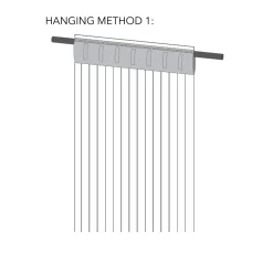 Langt gardin - 1 stk. færdigsyet gardin 140x245 cm - Lysegrå - Tykt gardin / lysdæmpende gardin - Nordstrand Home gardinlængder med rynkebånd