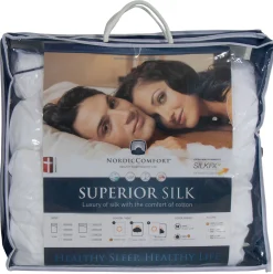 Sval sommer dobbeltsilkedyne med 100% langfibret silke - 240x220 cm - Nordic comfort Superior