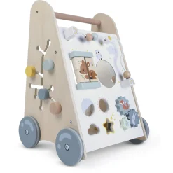 Wood Beez aktivitetsgåvogn i træ med aktiviteter - støtte til de første skridt - fra 12 mdr.